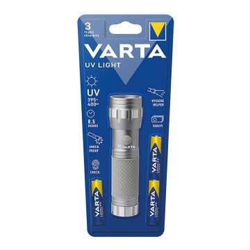 Varta 15638101421 - LED-taskulamppu UV LIGHT UV/3xAAA