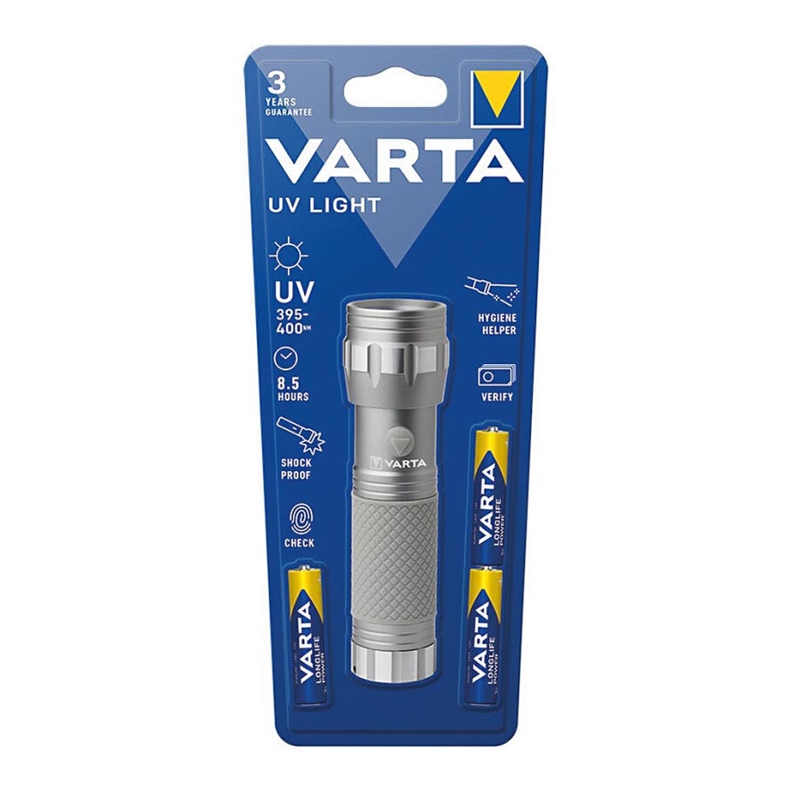 Varta 15638101421 - LED-taskulamppu UV LIGHT UV/3xAAA