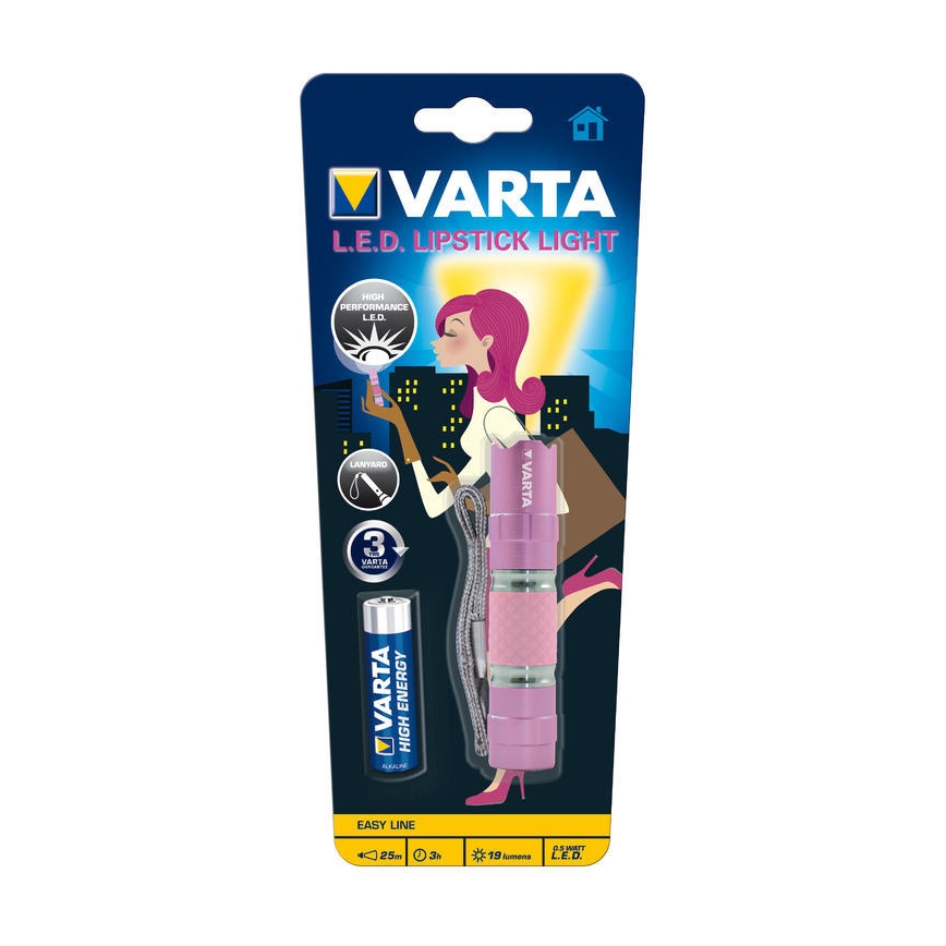 Varta 16617101421 - LED-taskulamppu LIPSTICK LED/1xAA