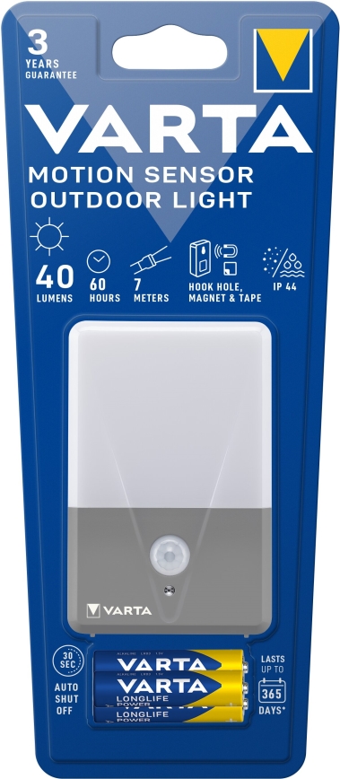 Varta 16634101421 - LED Telttailu taskulamppu anturilla LED/3xAAA IP44