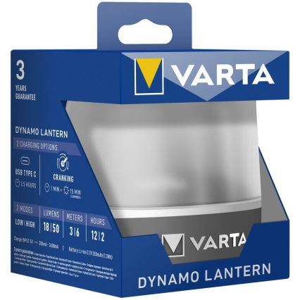 Varta 17670101111 - LED Ladattava valo DYNAMO LANTERN LED/5V IP54