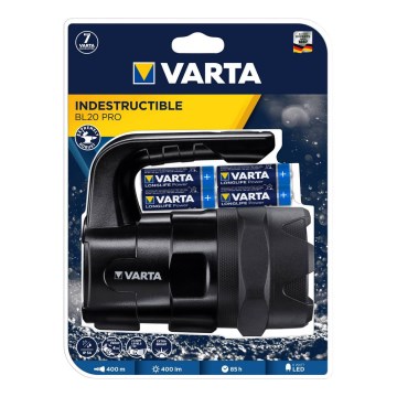 Varta 18751 - LED-taskulamppu LED/6W/6xAA IP54