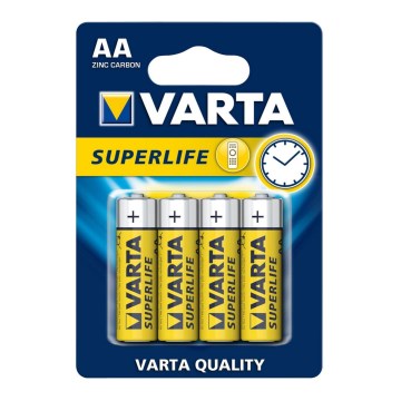 Varta 2006 - 4 kpl Sinkki-hiiliparisto SUPERLIFE AA 1,5V