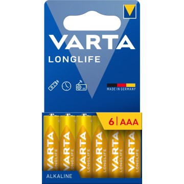 Varta 4103101746 - 6 kpl Alkaliparisto LONGLIFE AAA 1,5V