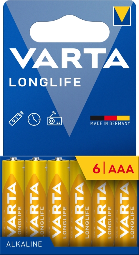 Varta 4103101746 - 6 kpl Alkaliparistoja LONGLIFE AAA 1,5V