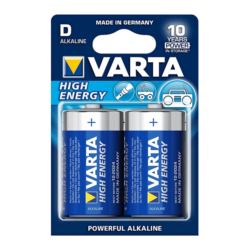 Varta 4920 - 2 kpl Alkaliparisto HIGH ENERGY D 1,5V
