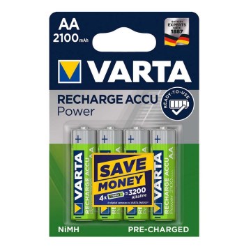 Varta 56706 - 4 kpl Uudelleenladattava akku ACCU AA NiMH/2100mAh/1,2V