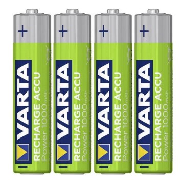 Varta 5703301404 - 4 kpl Uudelleenladattava akku RECHARGE  AAA 1,2V