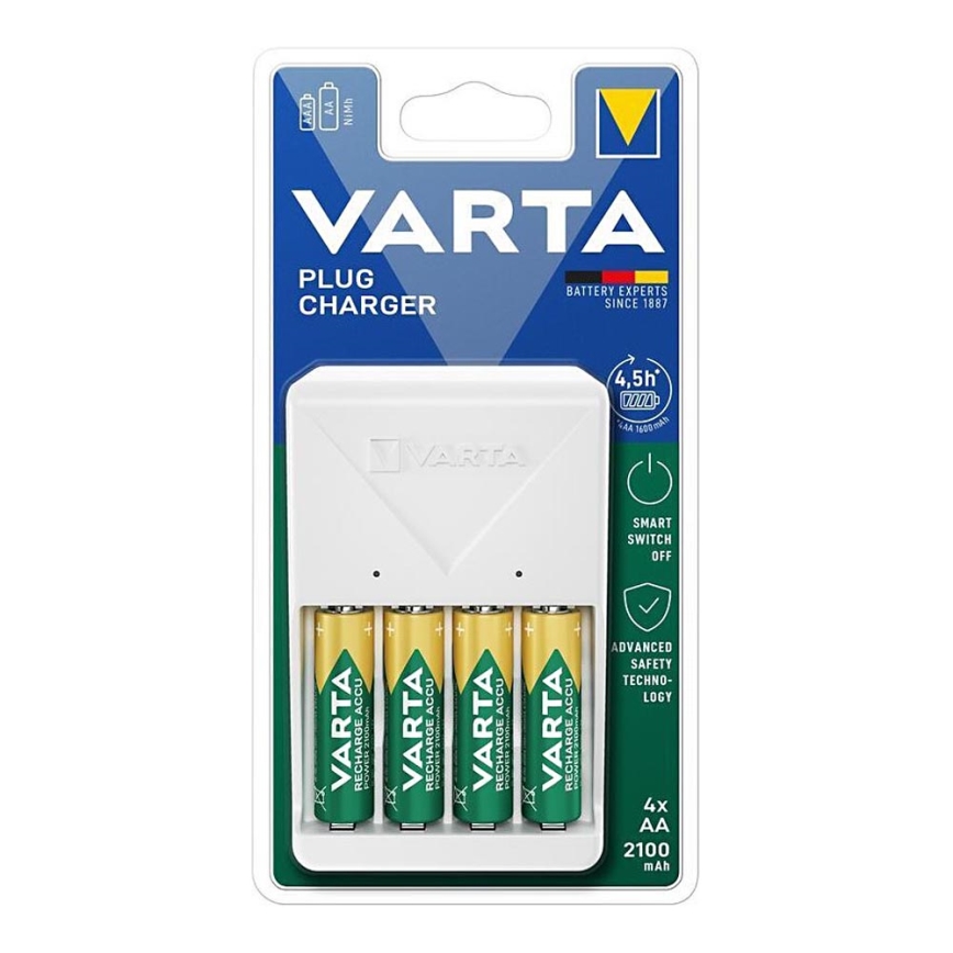 Varta 57657101451 - Akkulaturi 4xAA/AAA 2100mAh 230V