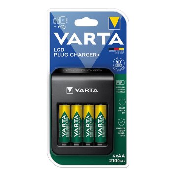 Varta 57687101441 - LCD Akkulaturi 4xAA/AAA 2100mAh 230V