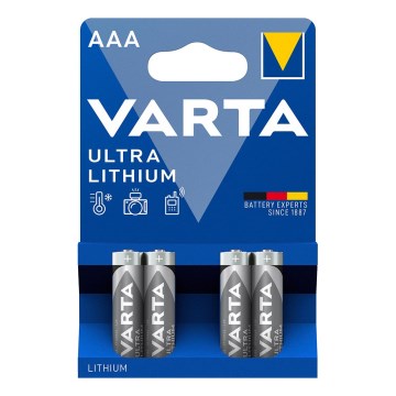 Varta 6106301404 - 4 kpl Litiumkenno ULTRA AA 1,5V