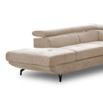 Kulmasohva, jossa säilytystila, L-mallinen, vasenkätinen, beige, BRESCIA
