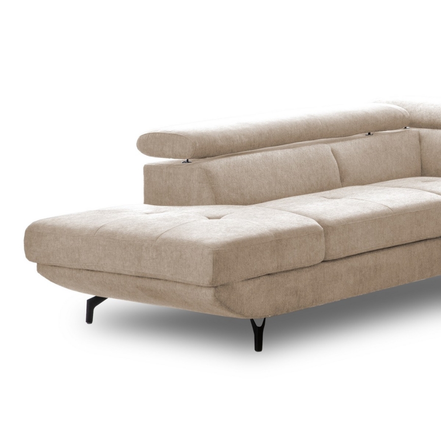 Kulmasohva, jossa säilytystila, L-mallinen, vasenkätinen, beige, BRESCIA