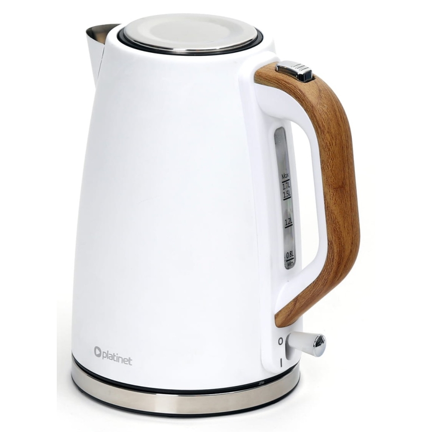 Vedenkeitin 1,7 l 2400W/230V ruostumaton teräs/valkoinen