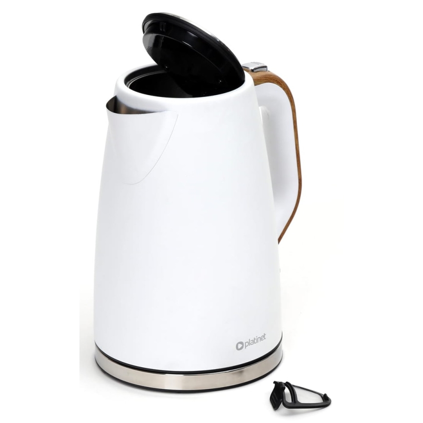 Vedenkeitin 1,7 l 2400W/230V ruostumaton teräs/valkoinen