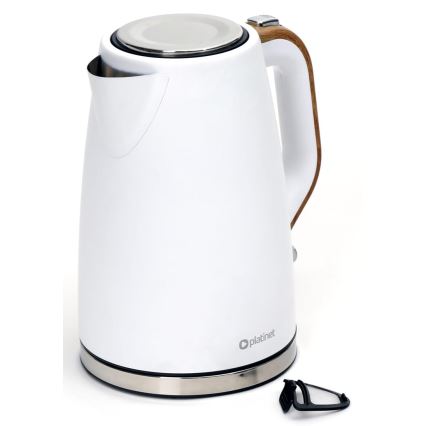 Vedenkeitin 1,7 l 2400W/230V ruostumaton teräs/valkoinen