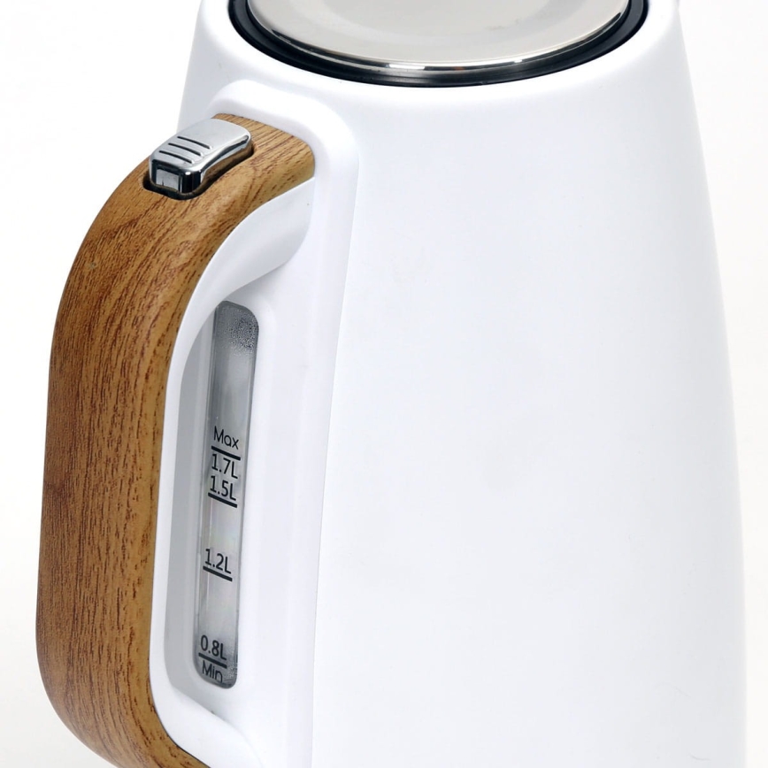Vedenkeitin 1,7 l 2400W/230V ruostumaton teräs/valkoinen
