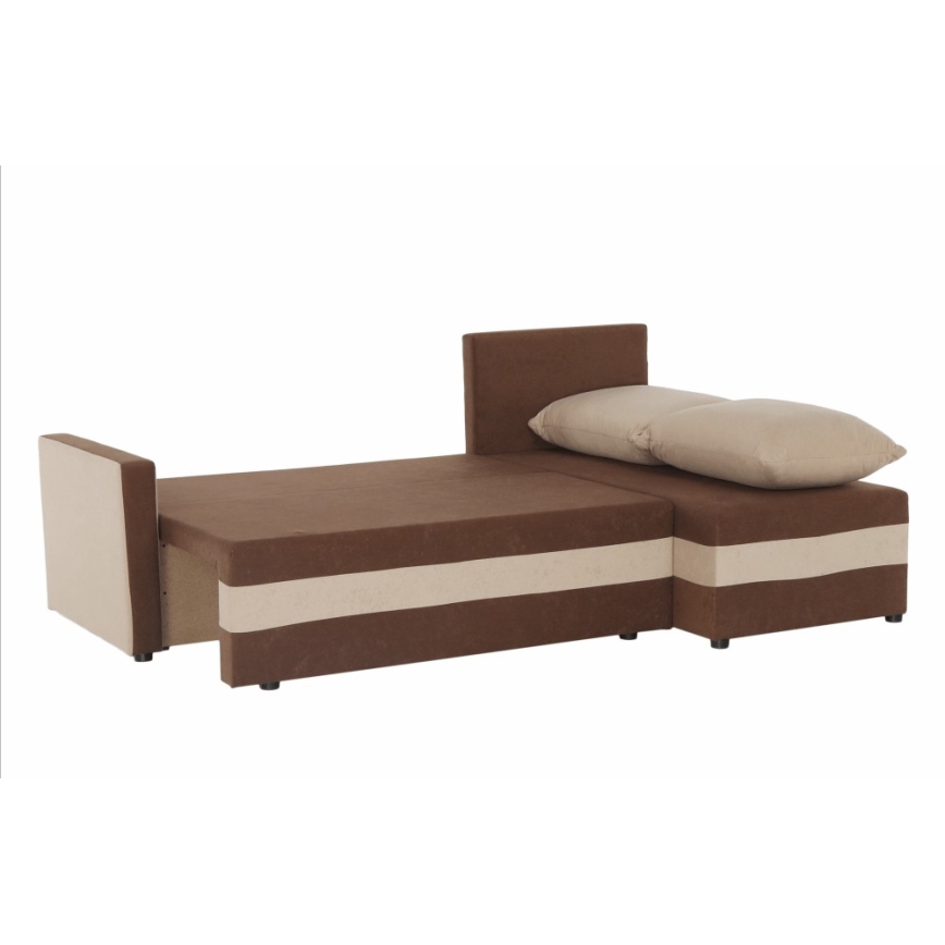 Verhoiltu universaali kulmasohva L-mallinen BRISTOL ruskea/beige