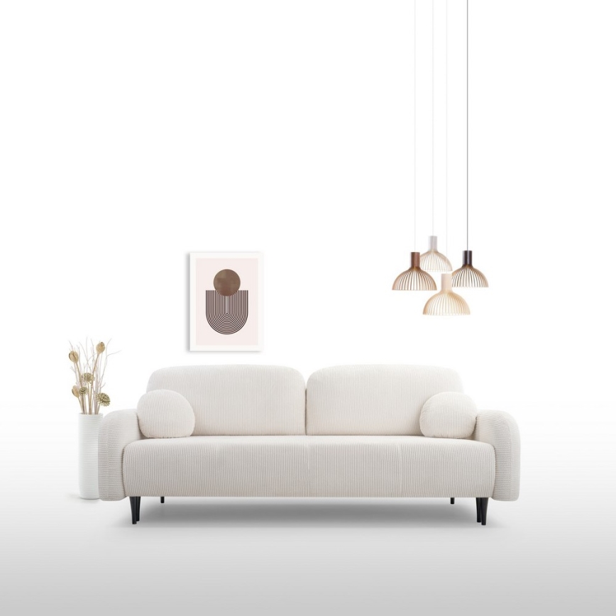 Verhoiltu kolmipaikkainen CLOUDY-vuodesohva, kermanvärinen