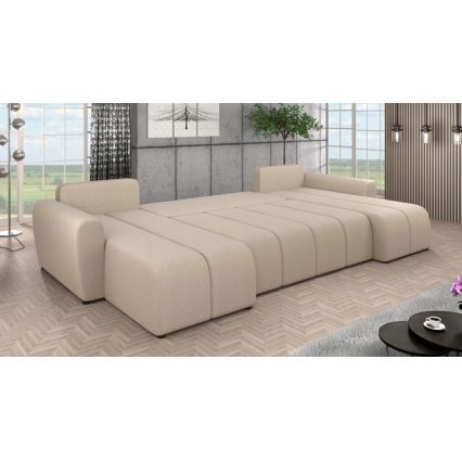 Verhoiltu universaali U-muotoinen vuodesohva NEWPORT beige