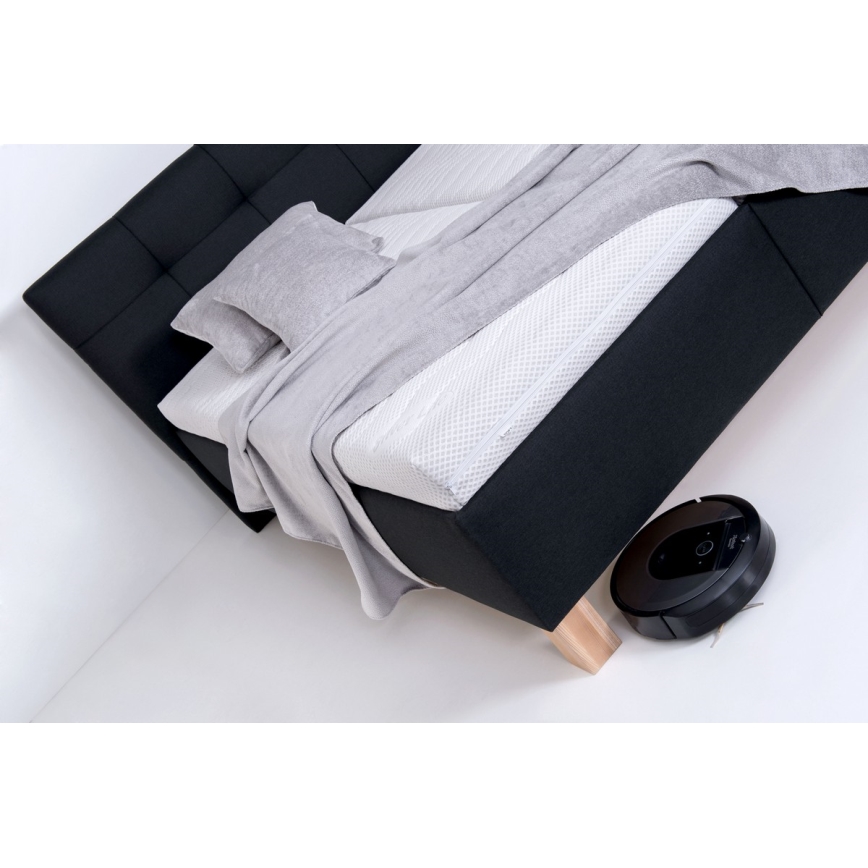 Verhoiltu parisänky patjalla ja säilytystilalla MARIA 160x200 cm antrasiitti