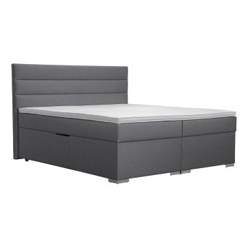 Verhoiltu parisänky säilytystilalla, patjoilla ja petauspatjoilla NEW BOLERO 180x200 cm harmaa
