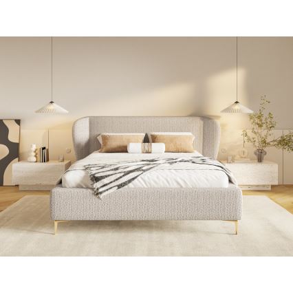 Verhoiltu sängynrunko ilman patjaa DALIA 160x200 cm beige