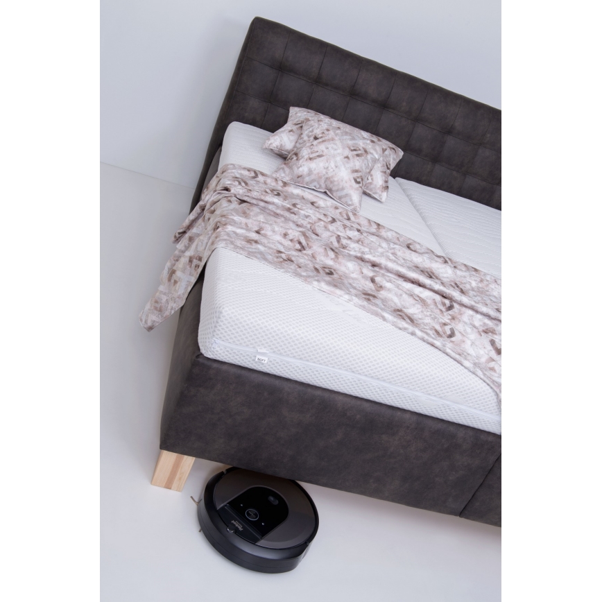 Verhoiltu sängynrunko säilytystilalla ilman patjaa VIOLET 180x200 cm tummanharmaa