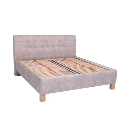 Verhoiltu sängynrunko VIOLET 180x200 cm säilytystilalla ilman patjaa beige