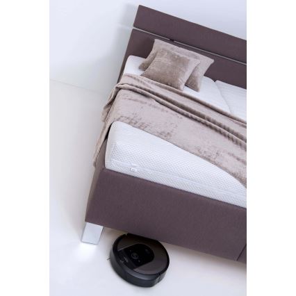 Verhoiltu sänky ALIS 160x200 cm, säilytystilalla, ilman patjaa, ruskea