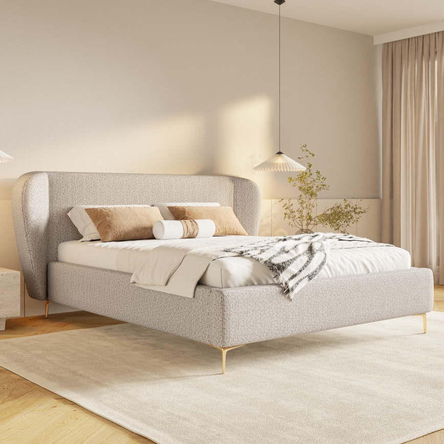 Verhoiltu sänky ilman patjaa DALIA 160x200 cm beige