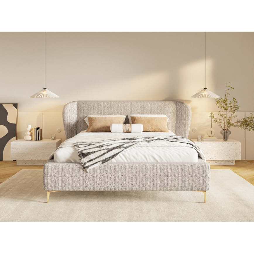 Verhoiltu sänky ilman patjaa DALIA 180x200 cm beige