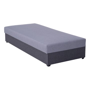 Verhoiltu sänky JACOB XL säilytystilalla kantavuus 130 kg 90x200 cm harmaa