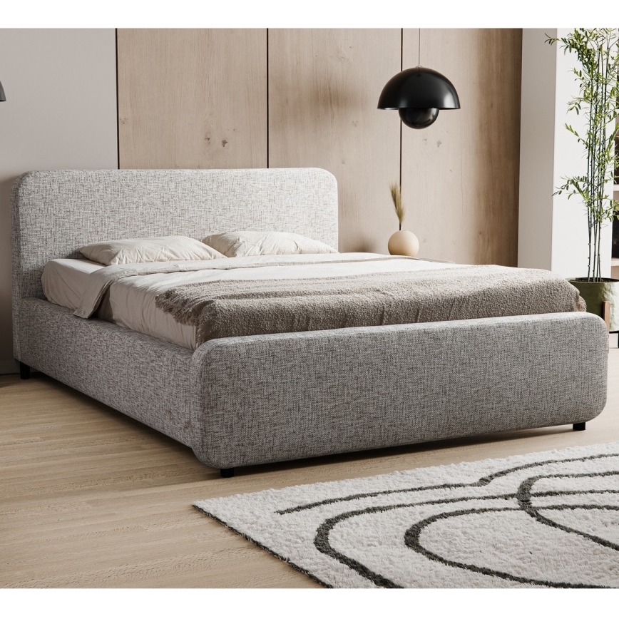 Verhoiltu sänky LAJLA 160x200 cm, ilman patjaa, beige