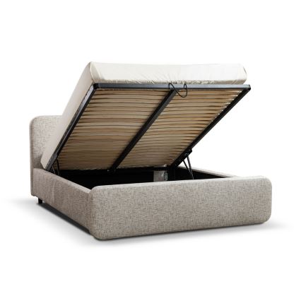 Verhoiltu sänky LAJLA 160x200 cm, ilman patjaa, beige