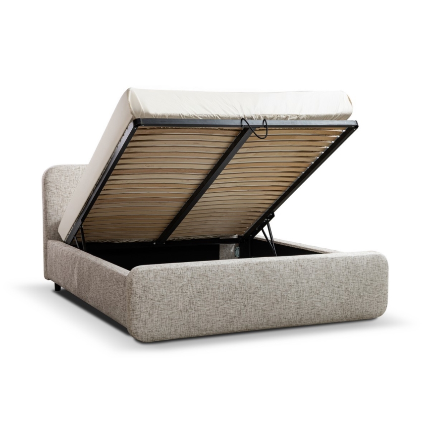 Verhoiltu sänky LAJLA 160x200 cm, ilman patjaa, beige