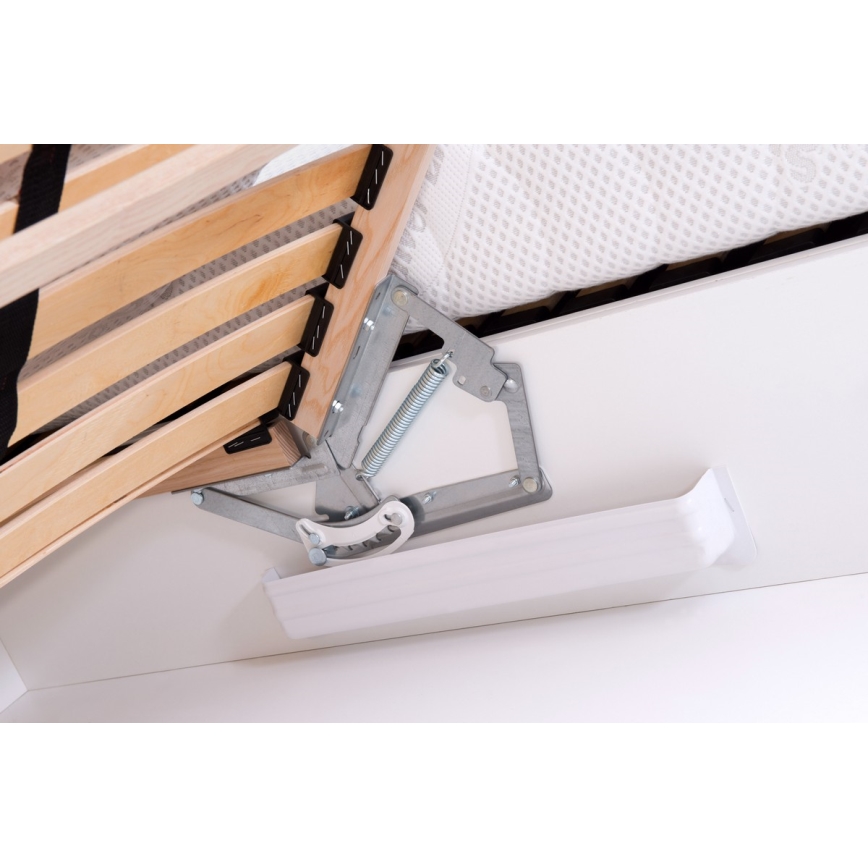 Verhoiltu sänky patjalla ja säilytystilalla VIOLET 160x200 cm beige