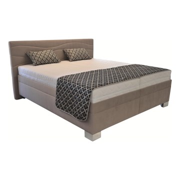 Verhoiltu sänky patjalla WINDSOR 180x200 cm beige