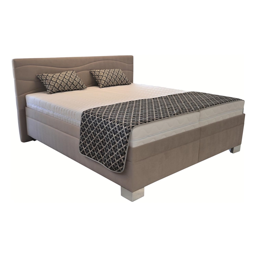 Verhoiltu sänky patjalla WINDSOR 180x200 cm beige
