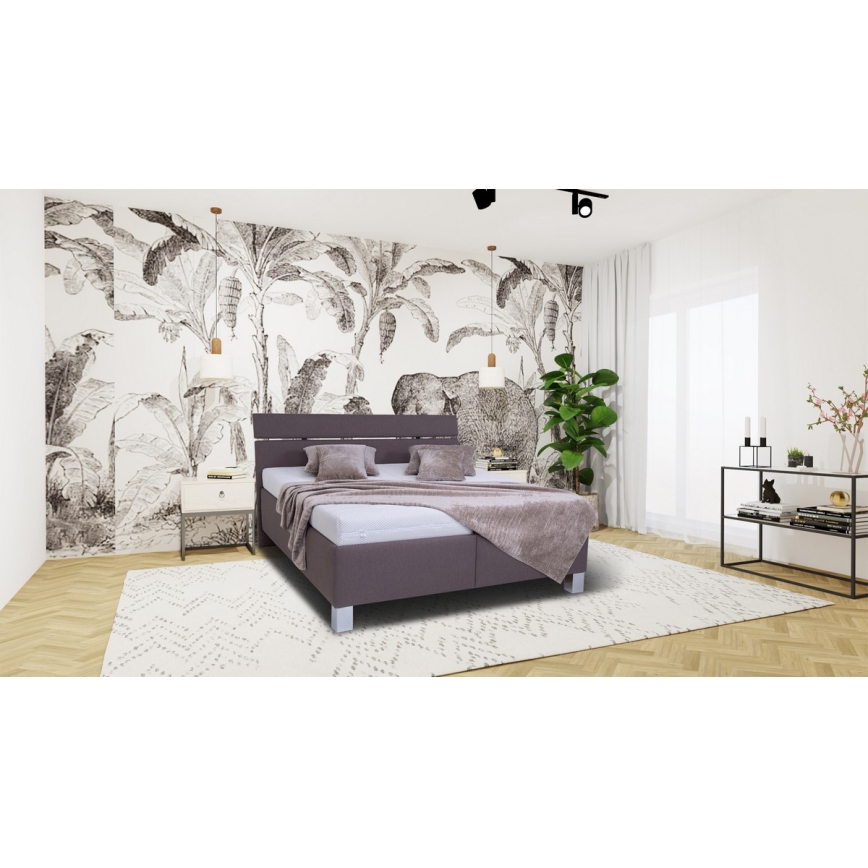 Verhoiltu sänky säilytystilalla ilman patjaa ALIS 160x200 cm ruskea