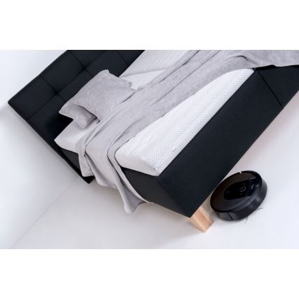 Verhoiltu sänky säilytystilalla ilman patjaa MARIA 180x200 cm antrasiitti