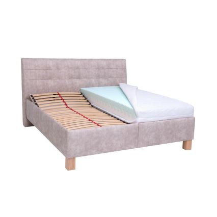 Verhoiltu sänky säilytystilalla ilman patjaa VIOLET 160x200 cm beige
