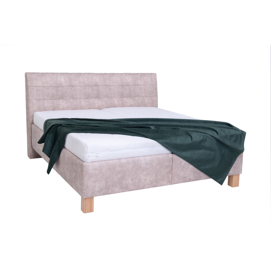 Verhoiltu sänky säilytystilalla ilman patjaa VIOLET 160x200 cm beige