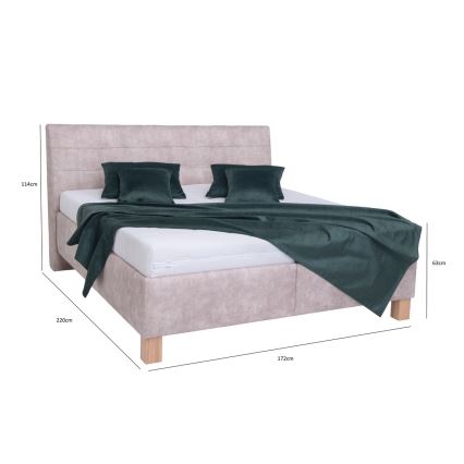 Verhoiltu sänky säilytystilalla ilman patjaa VIOLET 160x200 cm beige