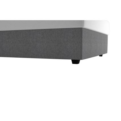 Verhoiltu sänky säilytystilalla ja patjalla DARIA 120 x 200 cm, harmaa