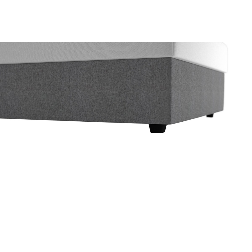 Verhoiltu sänky säilytystilalla ja patjalla DARIA 120 x 200 cm, harmaa