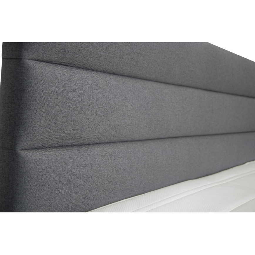 Verhoiltu sänky säilytystilalla, patjoineen ja petauspatjoineen NEW BOLERO 160x200 cm harmaa