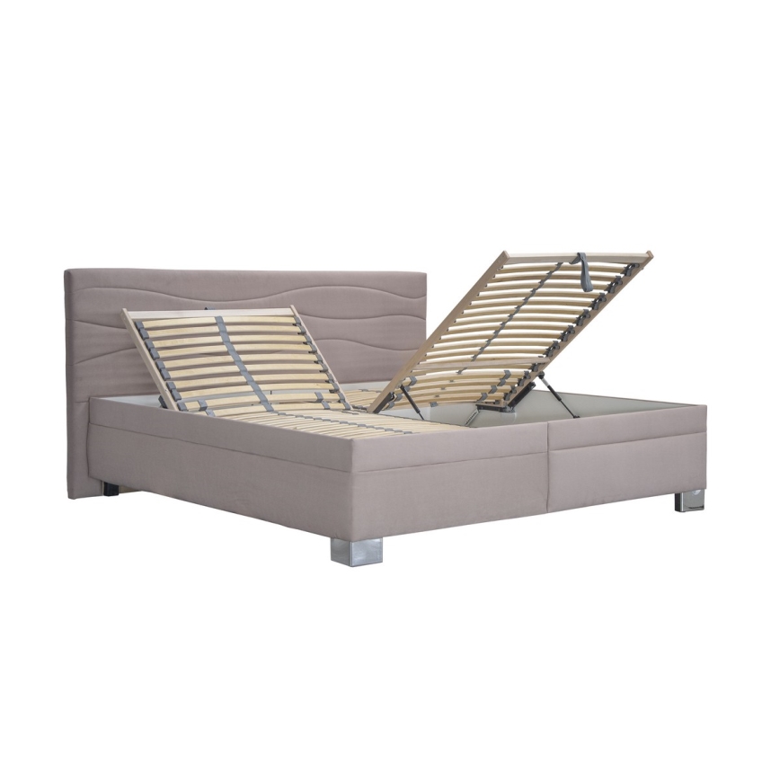 Verhoiltu sänky patjalla WINDSOR 180x200 cm beige