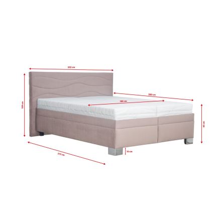 Verhoiltu sänky patjalla WINDSOR 180x200 cm beige