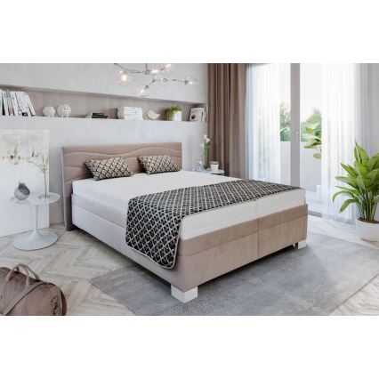 Verhoiltu sänky WINDSOR 180x200 cm ilman patjaa beige